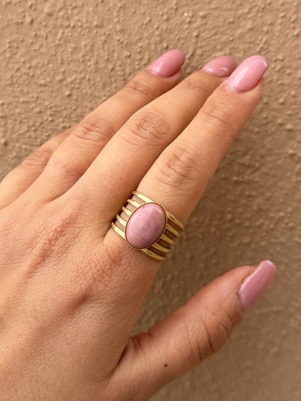 ANELLO PIETRA IN ACCIAIO (regolabile)