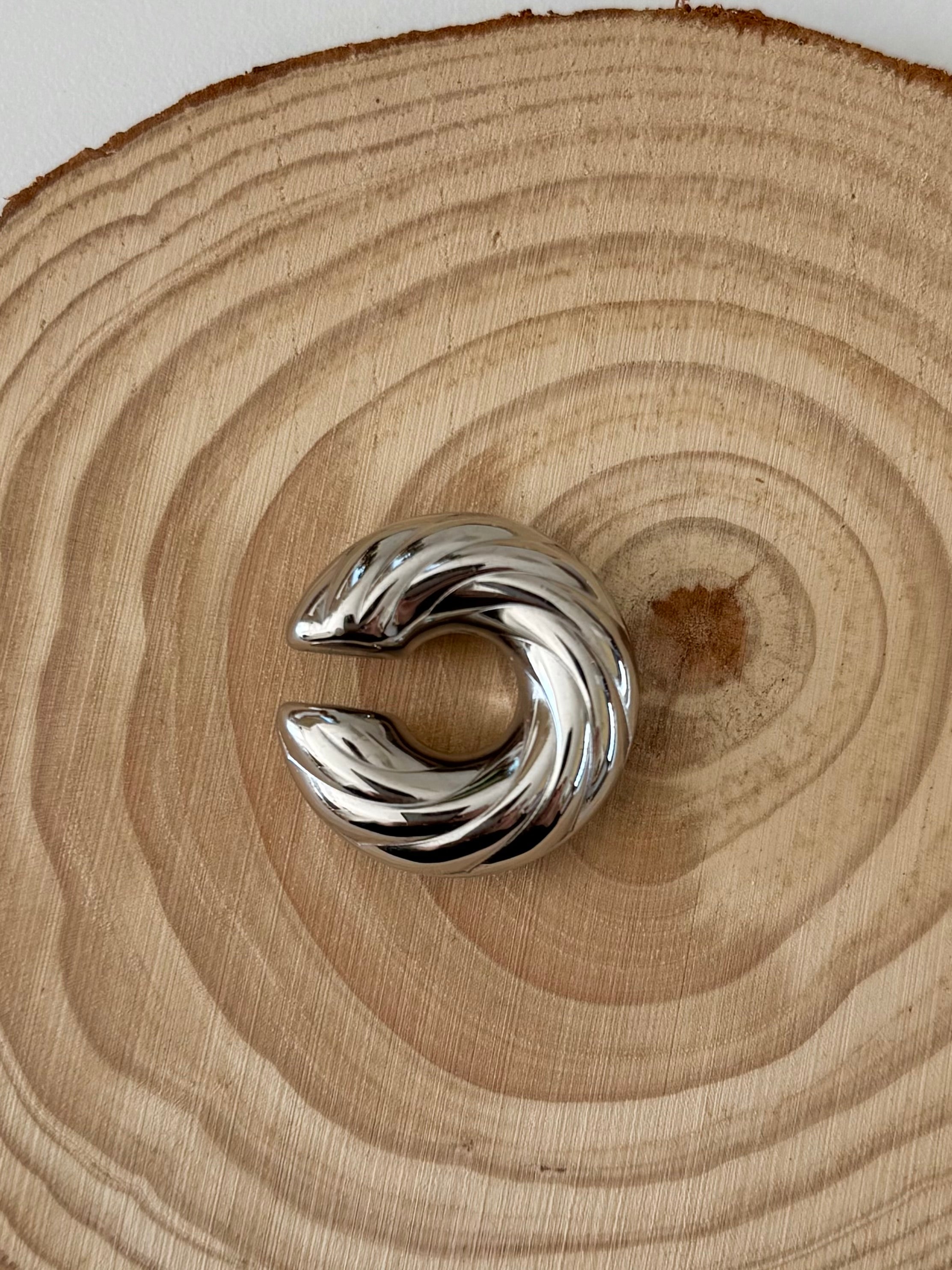 EAR-CUFF IN ACCIAIO BIG